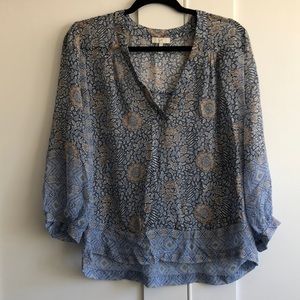 Joie sheer blue blouse